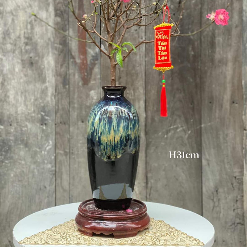 KH106 Lọ hoa cao dáng thon H31cm