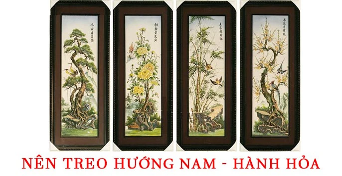 tranh tứ quý treo hướng nào