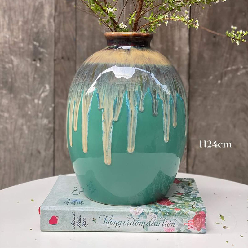 KH146 Vò chum Bát Tràng H24cm