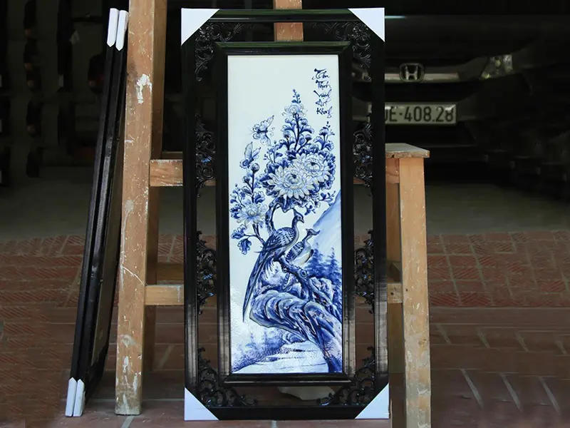 Tranh tứ quý Tùng Cúc Trúc Mai đắp nổi 87x43cm